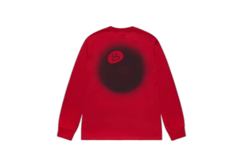 Stussy 8 Ball Fade LS Tee Red (FW22)