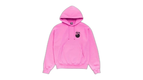 Stussy 8 Ball Garment Dyed Hoodie (SS26) Pink