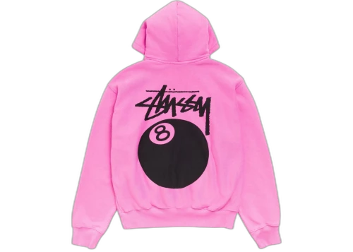 Stussy 8 Ball Hoodie Garment Dyed Pink