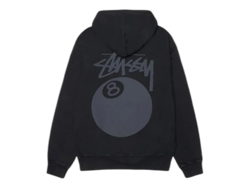 Stussy 8 Ball Pigment Dyed Hoodie Black