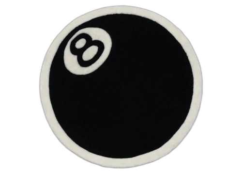 Stussy 8-Ball Rug Black & White