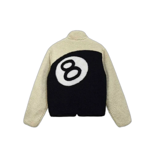 Stussy 8 Ball Sherpa Reversible Jacket Natural (FW22)