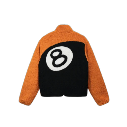 Stussy 8 Ball Sherpa Reversible Jacket Orange (FW22)