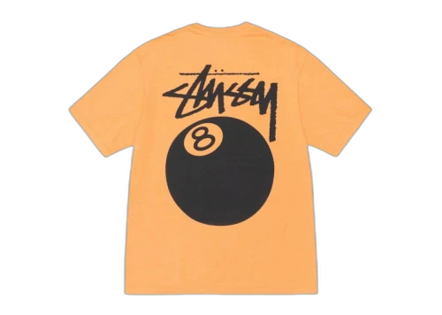 Stussy 8 Ball Tee Pigment Dyed T-shirt Orange