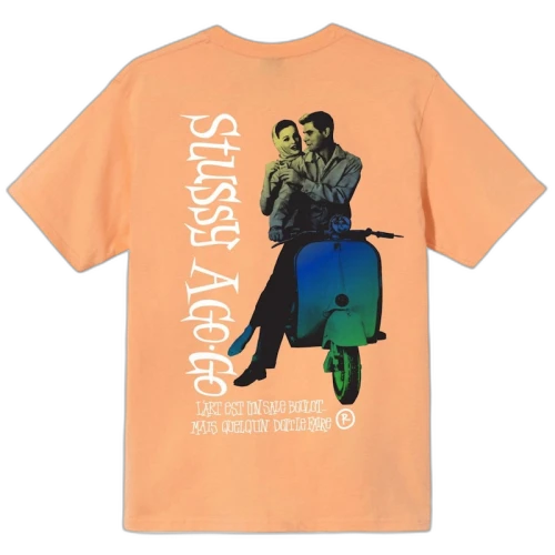 Stussy A Go Go T-shirt Peach
