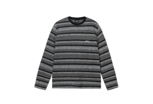 Stussy Baja Stripe LS Crew Black (FW22)