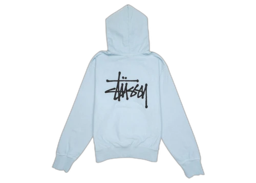 Stussy Basic Pigment Dyed Hoodie Sky Blue