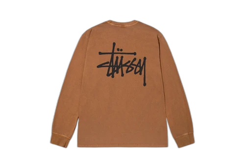 Stussy Basic Stüssy Pigment Dyed LS Tee Almond (FW22)