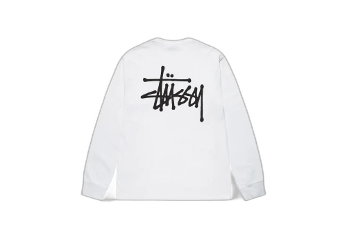 Stussy Basic Stussy LS Tee White (SS23)