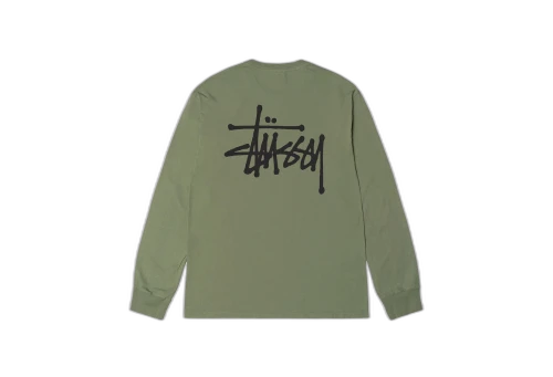 Stussy Basic Stussy Pigment Dyed LS Tee Artichoke (SS23)
