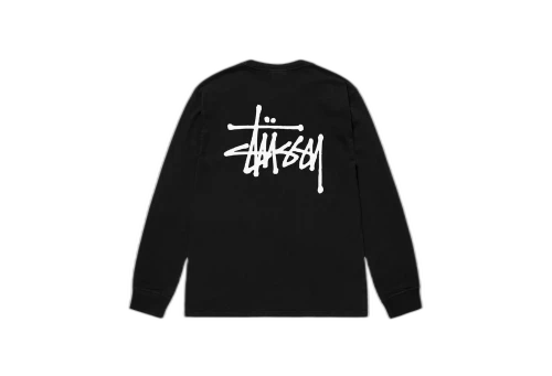 Stussy Basic Stussy Pigment Dyed LS Tee Black (SS23)