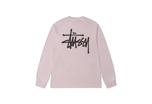 Stussy Basic Stussy Pigment Dyed LS Tee Blush (SS23)