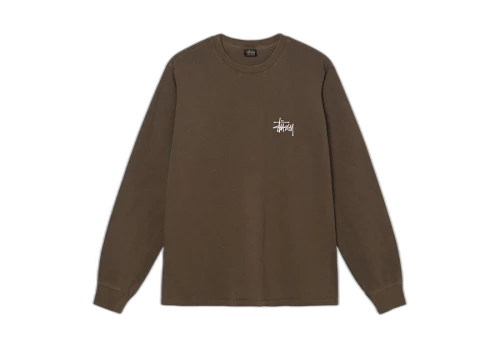 Stussy Basic Stussy Pigment Dyed LS Tee Coffee (SS22)
