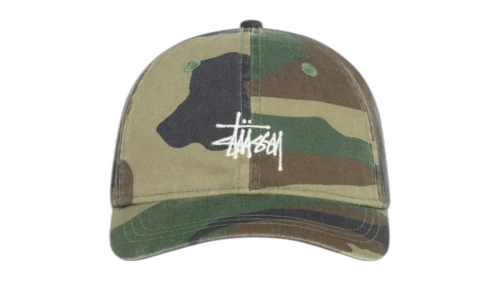 Stussy Basic Washed Stussy Cap Woodland Camo