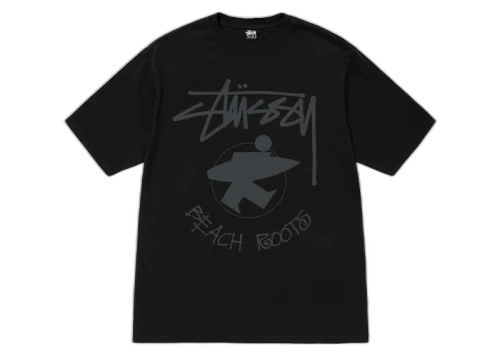 Stussy Beach Roots Pigment Dyed Tee Black