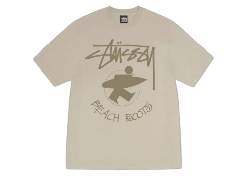 Stussy Beach Roots Pigment Dyed Tee Khaki
