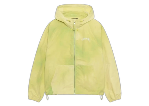 Stussy Beach Shell Wave Dye Hooded Sweatshirt Lime