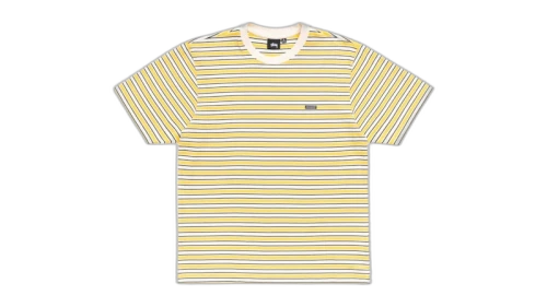 Stussy Beach Stripe Tee Yellow