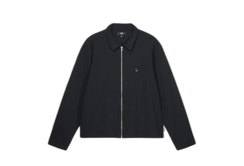 Stussy Big Thermal Zip Shirt Black (FW22)