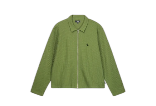 Stussy Big Thermal Zip Shirt Green (FW22)