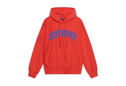 Stussy Block Sport Pigment Dyed Hoodie Tomato (SS23)