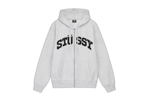 Stussy Block Sport Zip Hoodie Ash Heather (SS23)