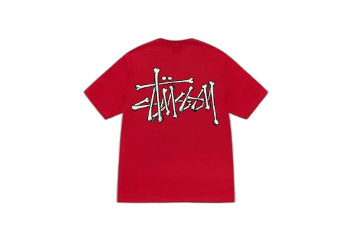 Stussy Bones Stock Tee Dark Red (FW22)