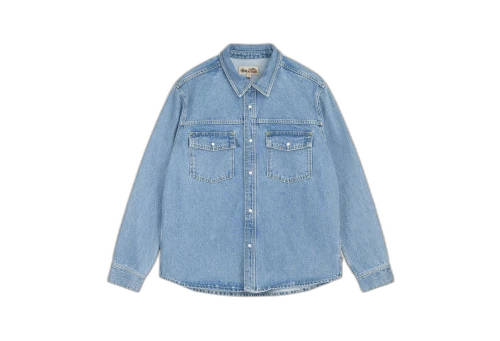 Stussy Boxy Denim Shirt Blue (FW22)
