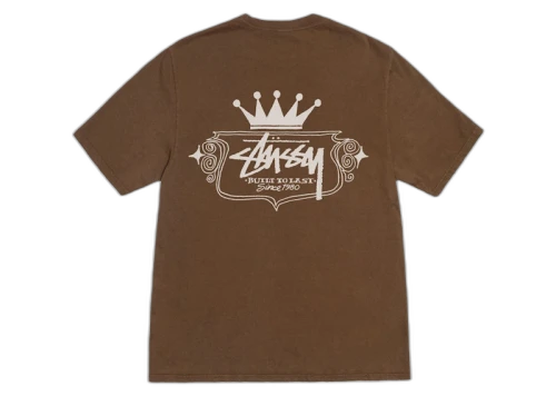 Stussy Built To Last Pigment Dyed Tee Brown