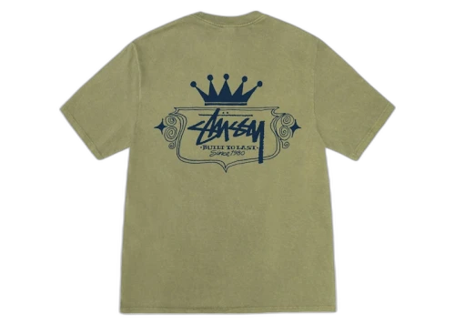 Stussy Built To Last Pigment Dyed Tee Olive