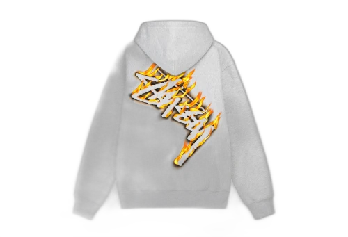 Stussy Burning Stock Zip Hoodie Ash Heather (SS23)