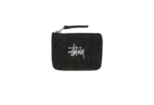 Stussy Canvas Coin Pouch Washed Black (SS23)