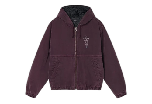 Stussy Canvas Insulated Work Jacket Purple (FW22)