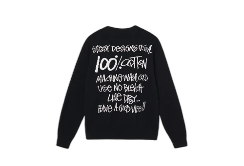 Stussy Care Label Sweater Black (FW22)