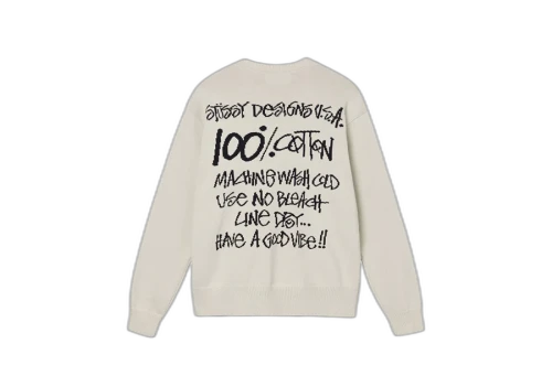 Stussy Care Label Sweater Natural (FW22)