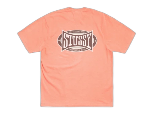 Stussy Champion Oval Pigment Dyed Tee Sherbert