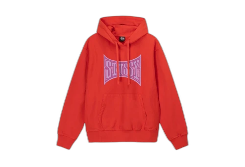 Stussy Champion Pigment Dyed Hoodie Red (SS23)