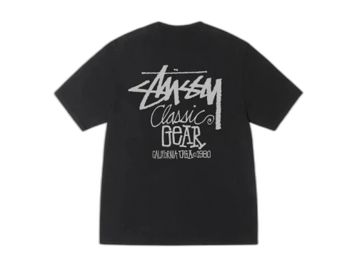 Stussy Classic Gear Pigment Dyed Tee Black