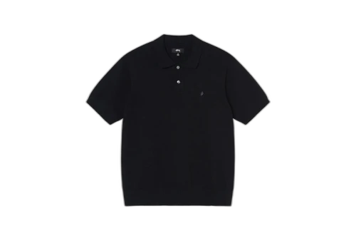 Stussy Classic SS Polo Sweater Black (FW22)