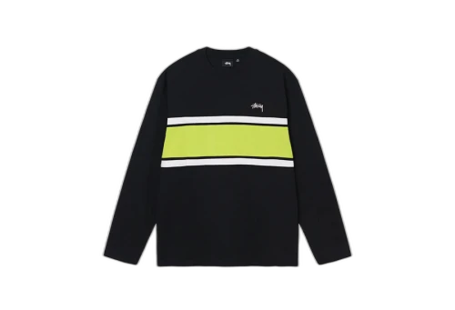 Stussy Colour Block LS Crew Black (FW22)