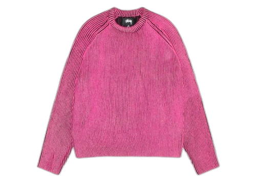 Stussy Contrast Rib Sweater Pink