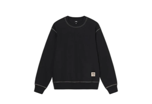 Stussy Contrast Stitch Label Crew Black 22 (FW22)