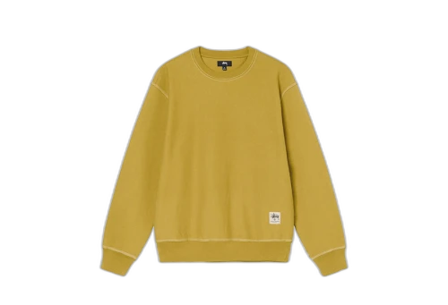 Stussy Contrast Stitch Label Crew Butter (FW22)