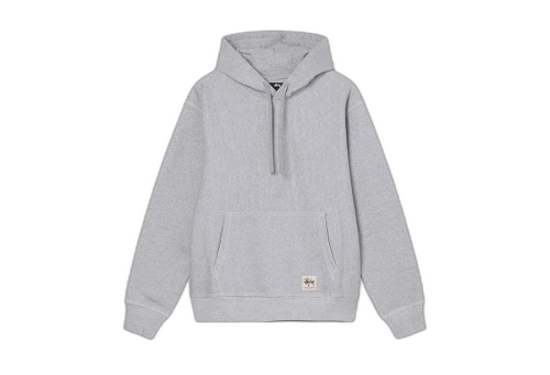 Stussy Contrast Stitch Label Hoodie Grey Heather (FW22)
