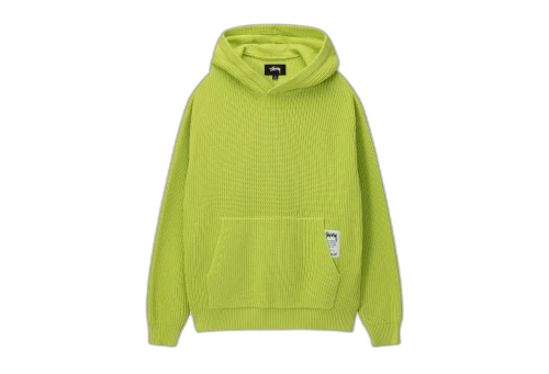 Stussy Cotton Knit Hoodie Lime (SS23)