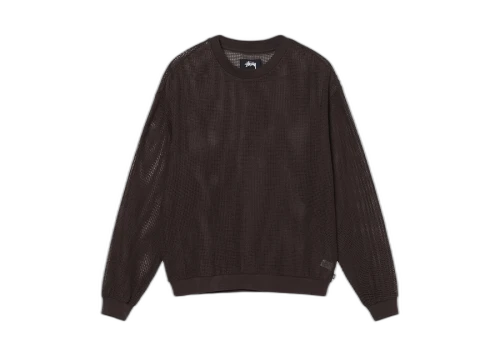 Stussy Cotton Mesh LS Crew Brown (SS22)