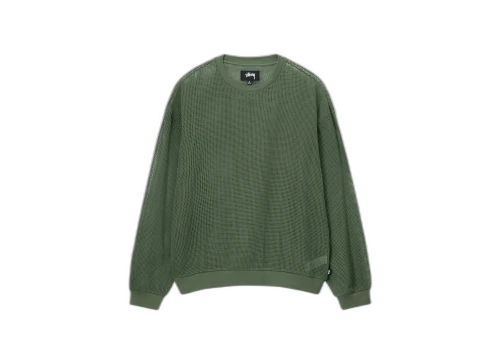 Stussy Cotton Mesh LS Crew Olive (SS23)