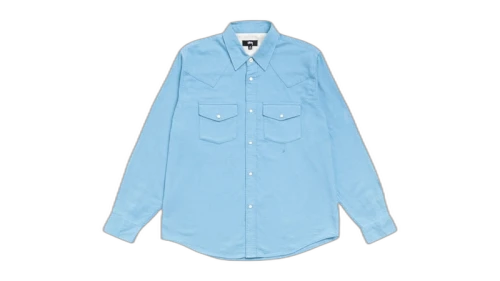 Stussy Cotton Silk Western Shirt Blue