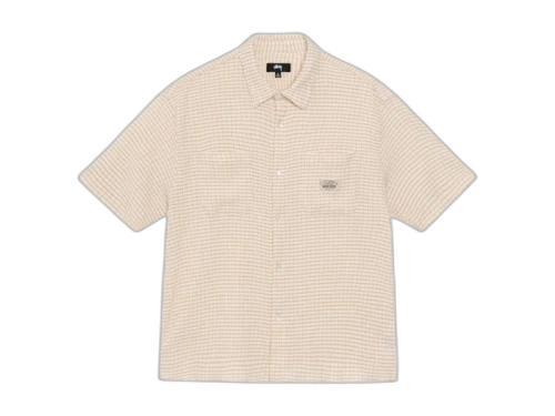 Stussy Crinkled Check S/S Shirt Tan