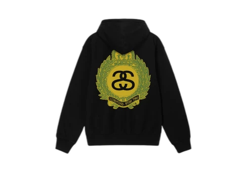 Stussy Crown Wreath Pigment Dyed Hoodie Black (SS23)